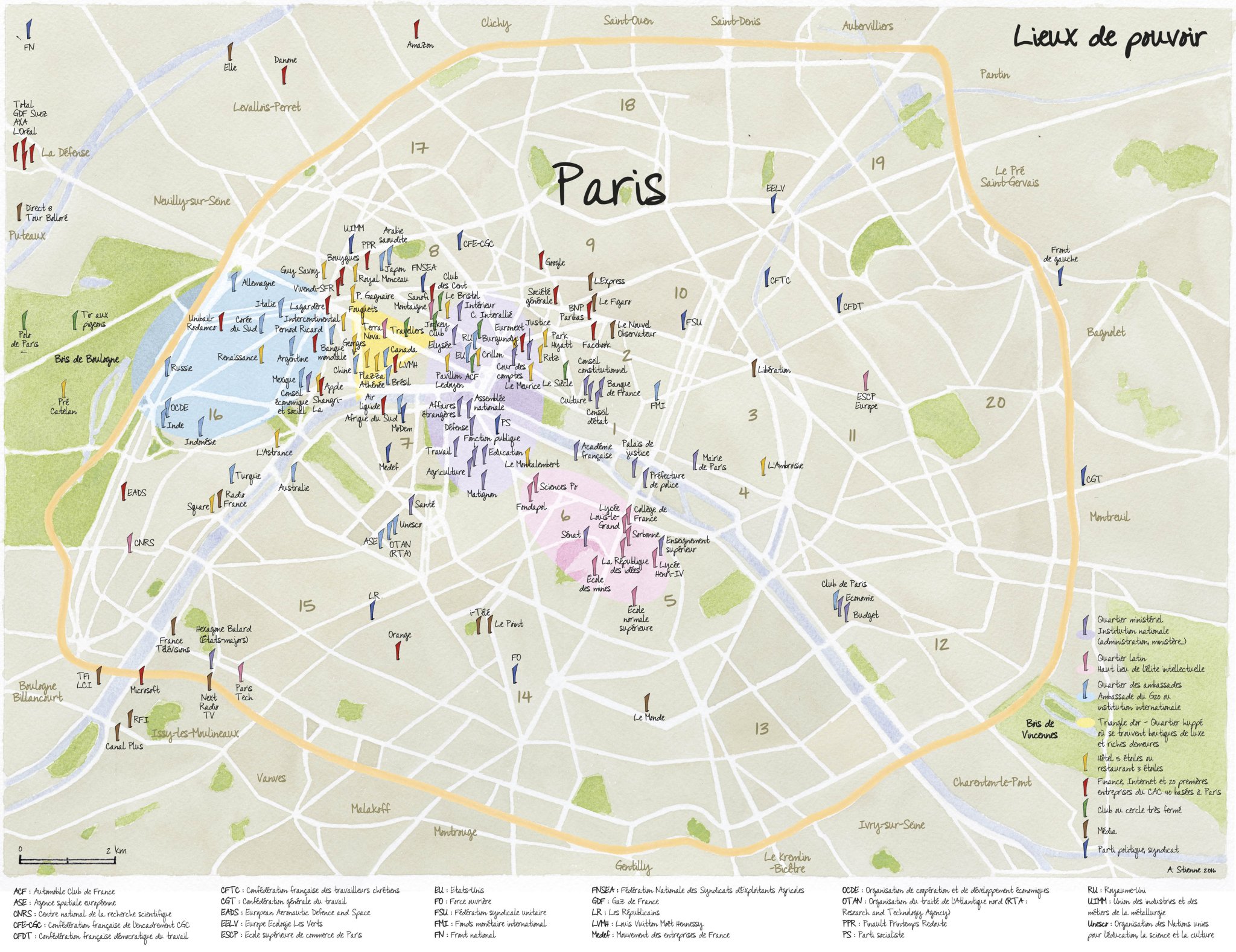 Lieux de pouvoir à Paris